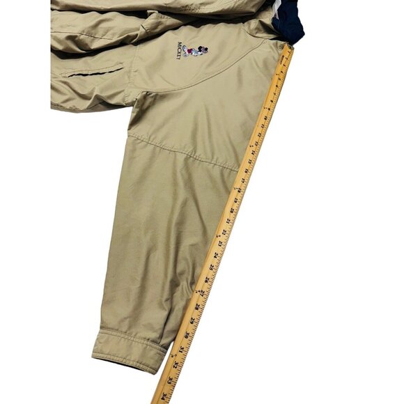 Disney Store Mens XXL Jacket Tan Golf Dad Mickey Mouse Embroidery Full Zip Vent - Picture 7 of 14